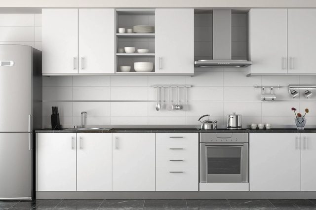 White Modern Kitchen — Matte lacquer cabinets