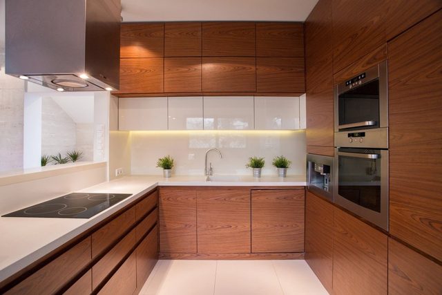 Warm Walnut Kitchen — Walnut veneer